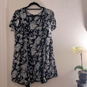 Free People Silence + Noise Abstract Print Dress